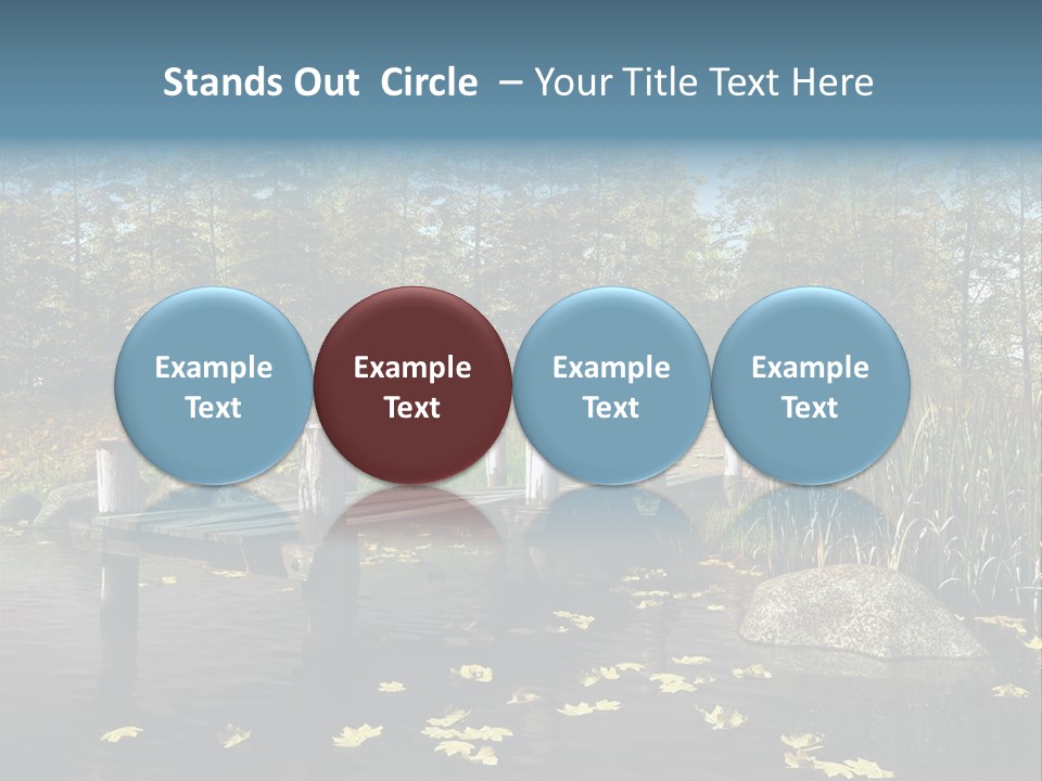 Las Drewniany Woda PowerPoint Template