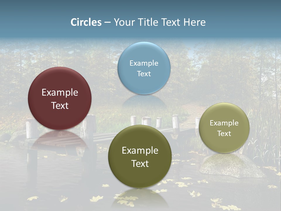 Las Drewniany Woda PowerPoint Template
