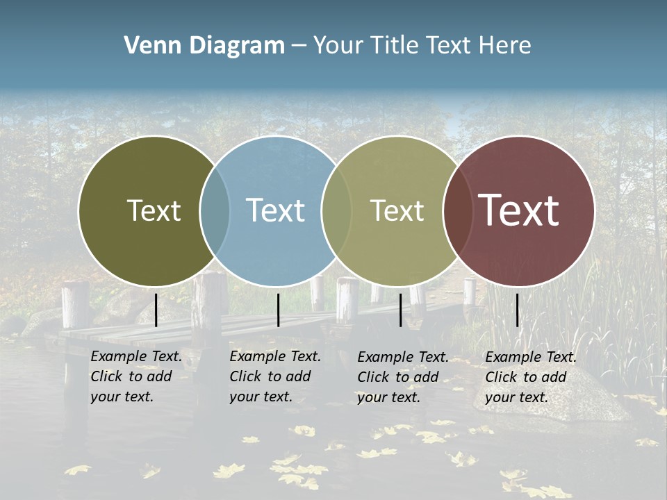 Las Drewniany Woda PowerPoint Template