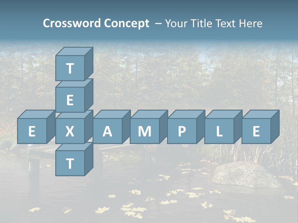 Las Drewniany Woda PowerPoint Template