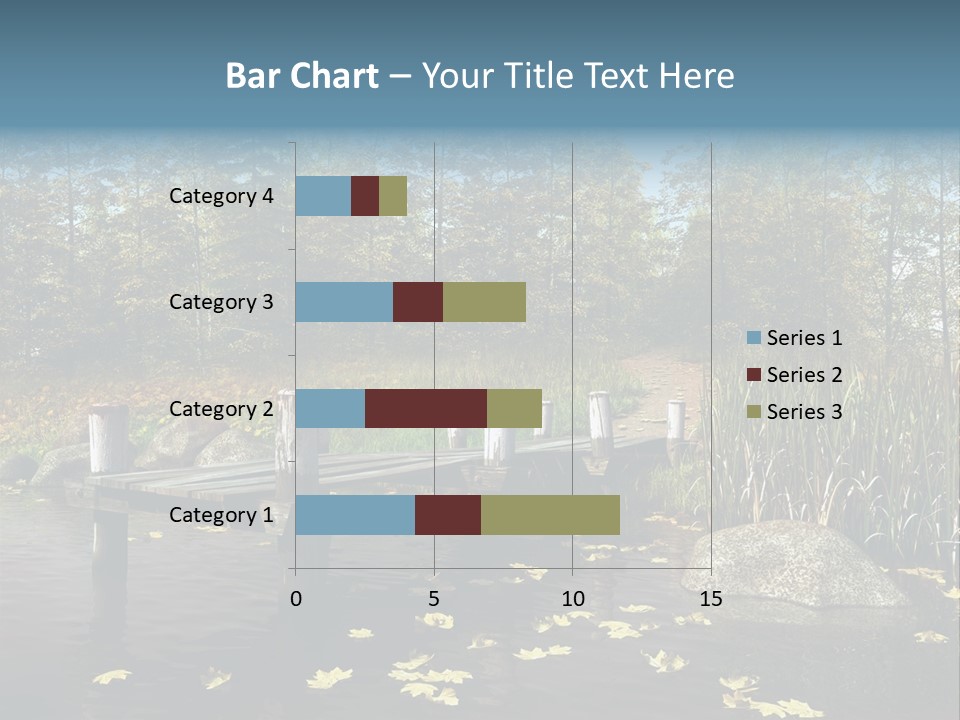 Las Drewniany Woda PowerPoint Template