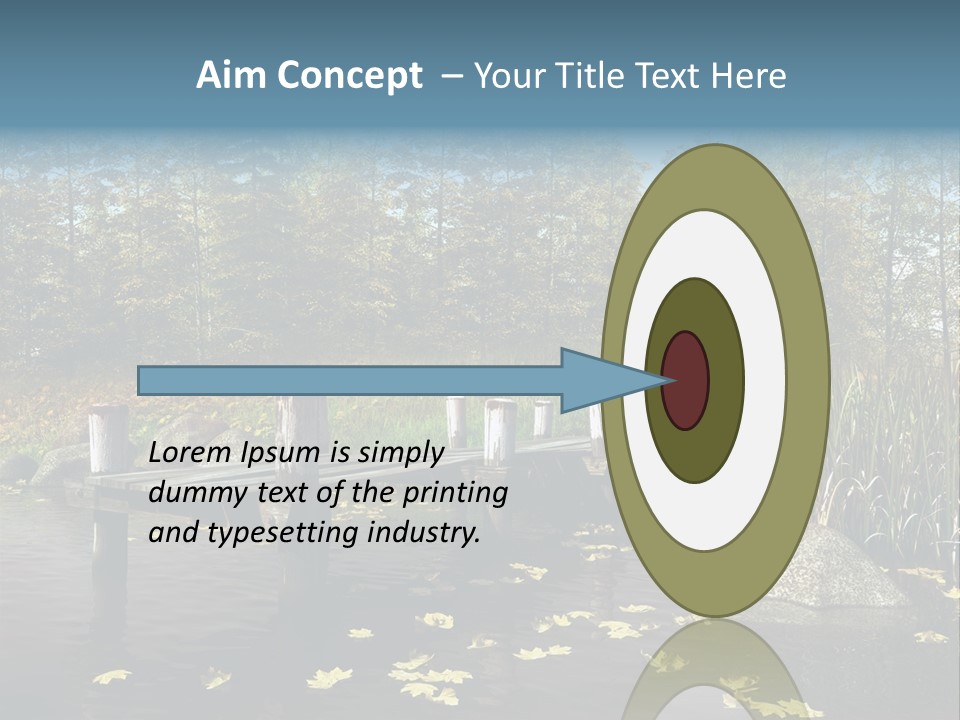 Las Drewniany Woda PowerPoint Template