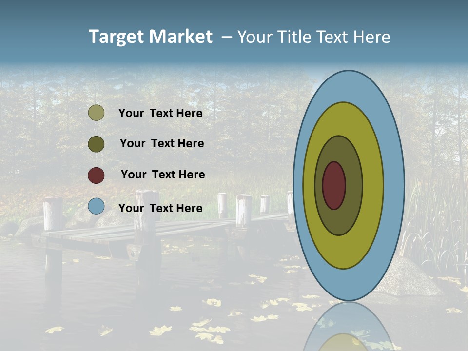 Las Drewniany Woda PowerPoint Template