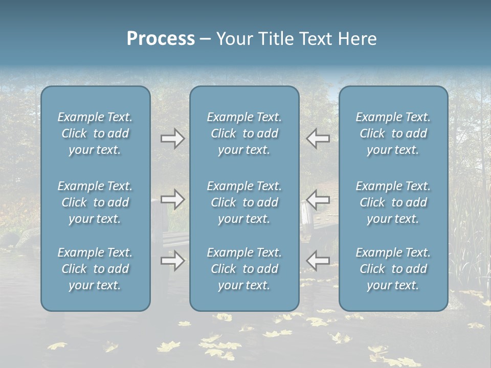 Las Drewniany Woda PowerPoint Template