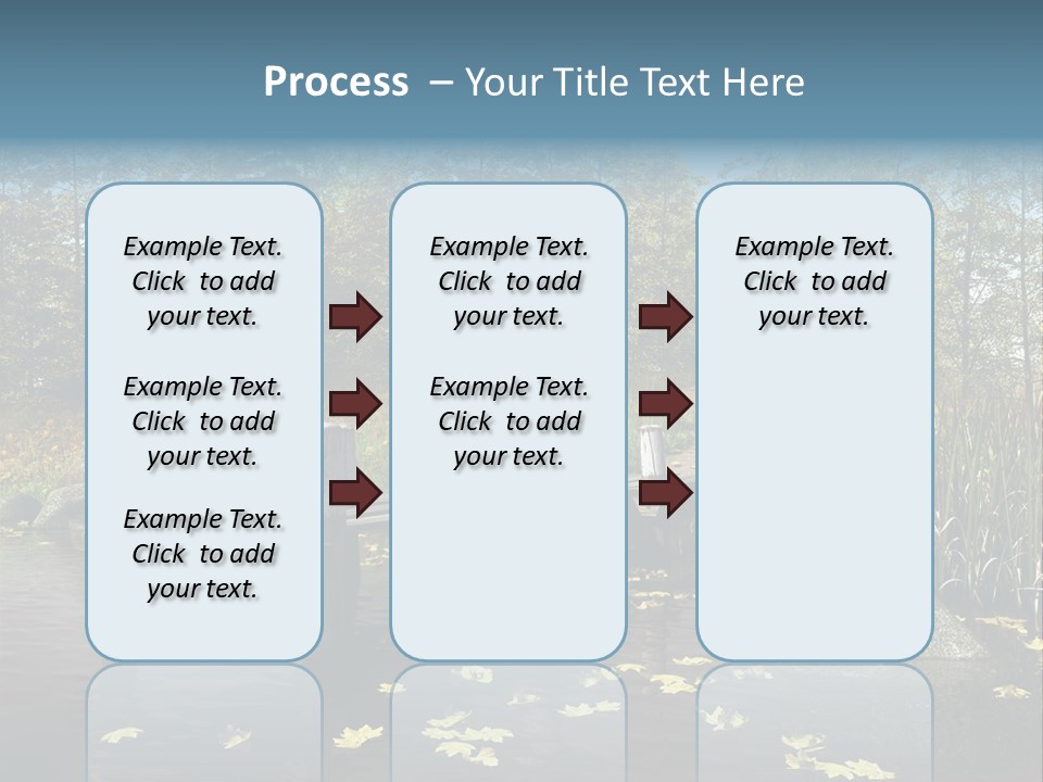 Las Drewniany Woda PowerPoint Template