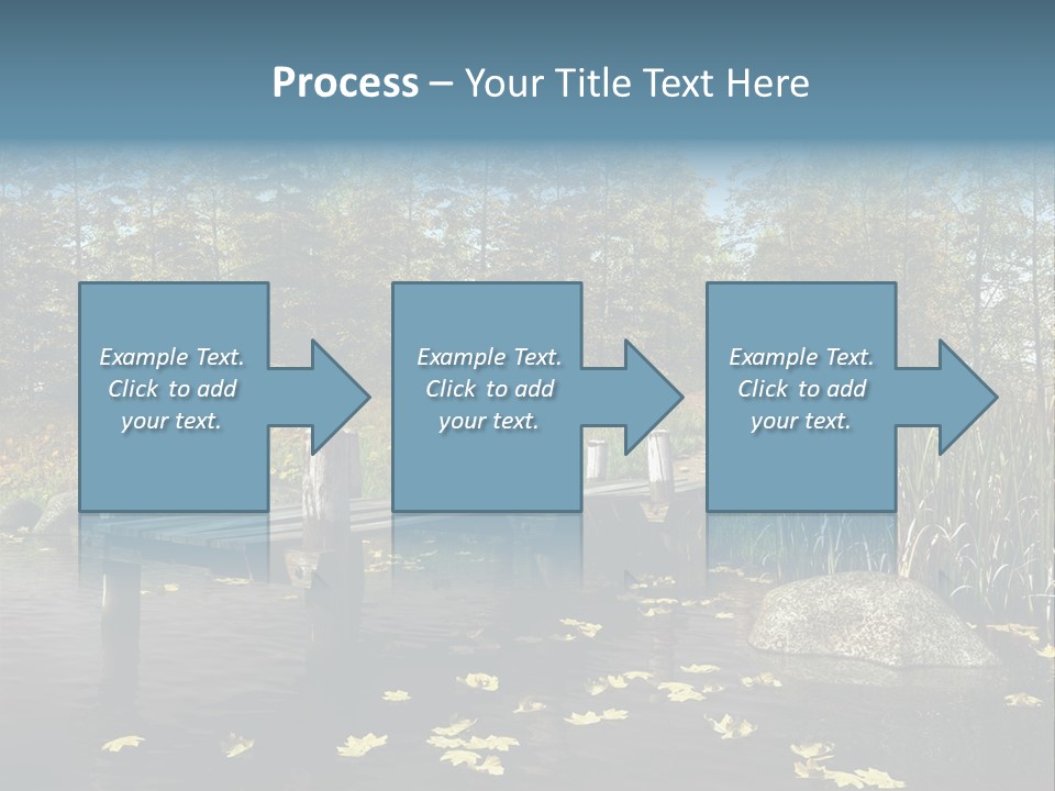 Las Drewniany Woda PowerPoint Template
