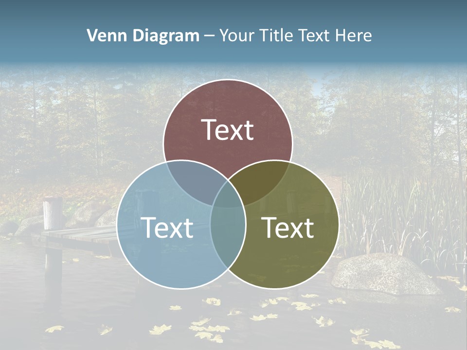 Las Drewniany Woda PowerPoint Template