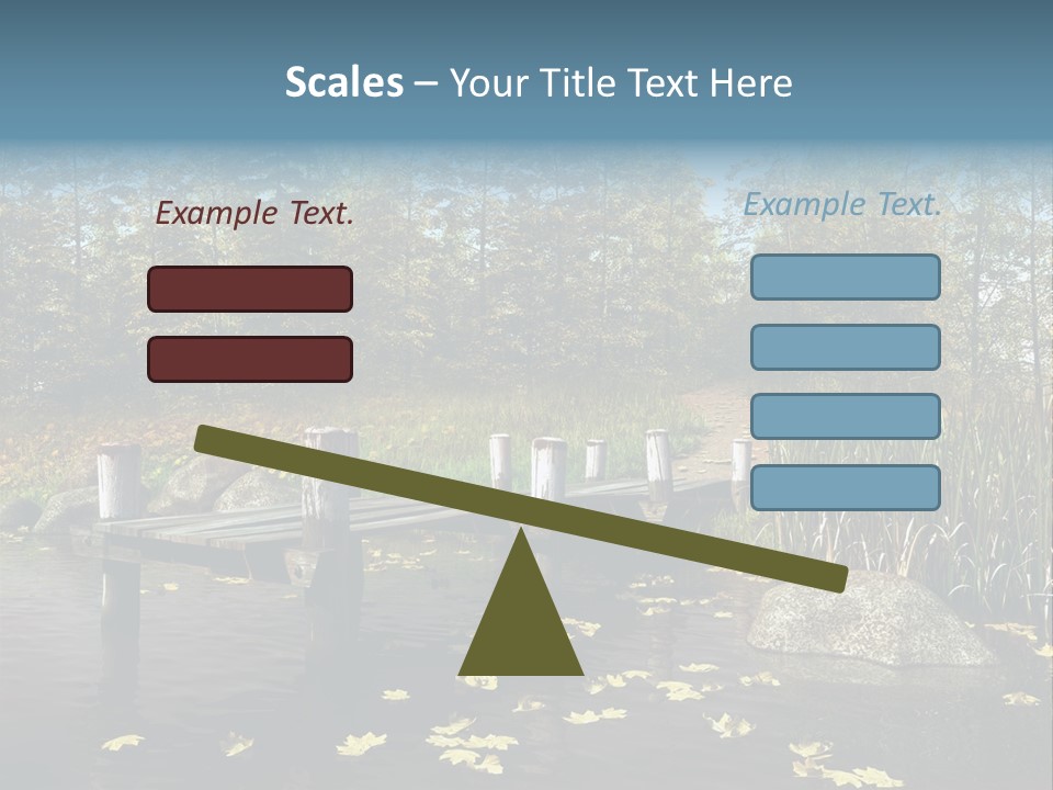 Las Drewniany Woda PowerPoint Template