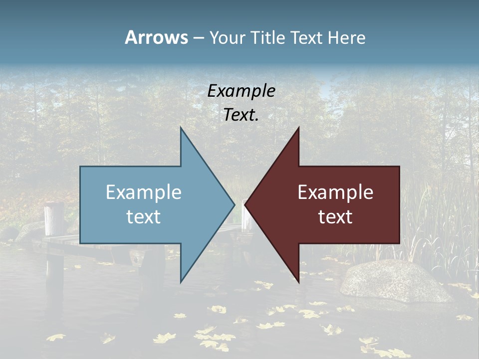 Las Drewniany Woda PowerPoint Template