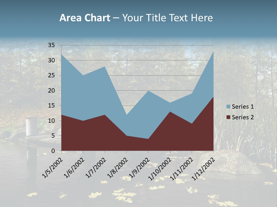 Las Drewniany Woda PowerPoint Template