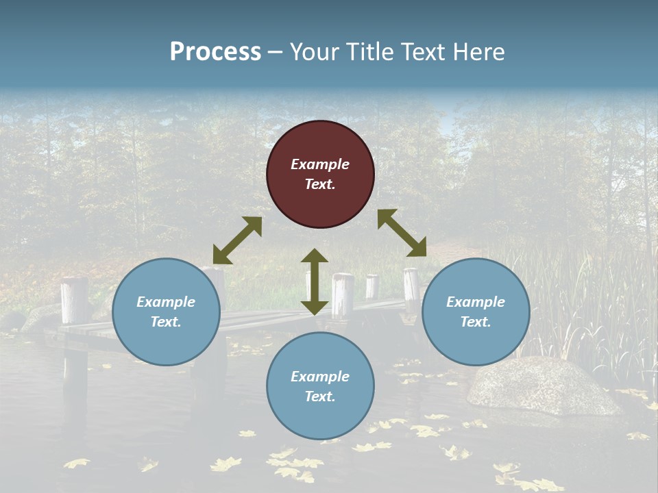 Las Drewniany Woda PowerPoint Template