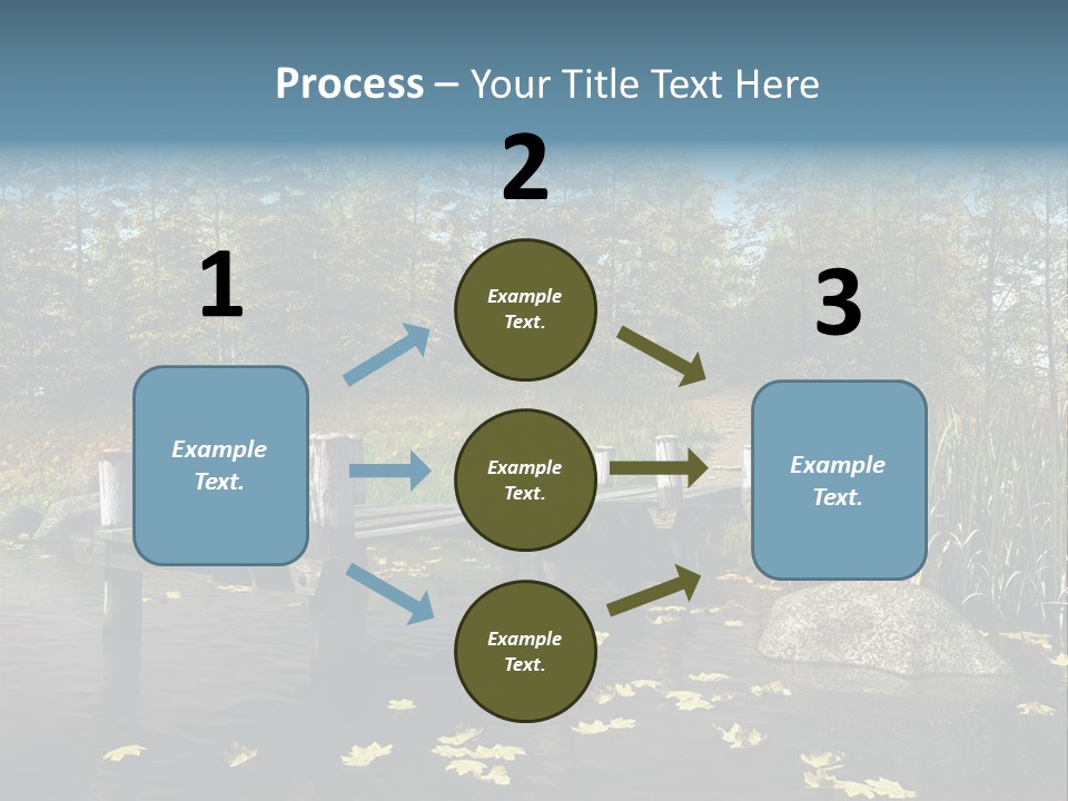 Las Drewniany Woda PowerPoint Template