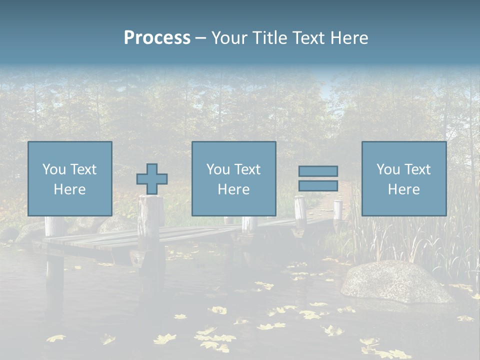 Las Drewniany Woda PowerPoint Template