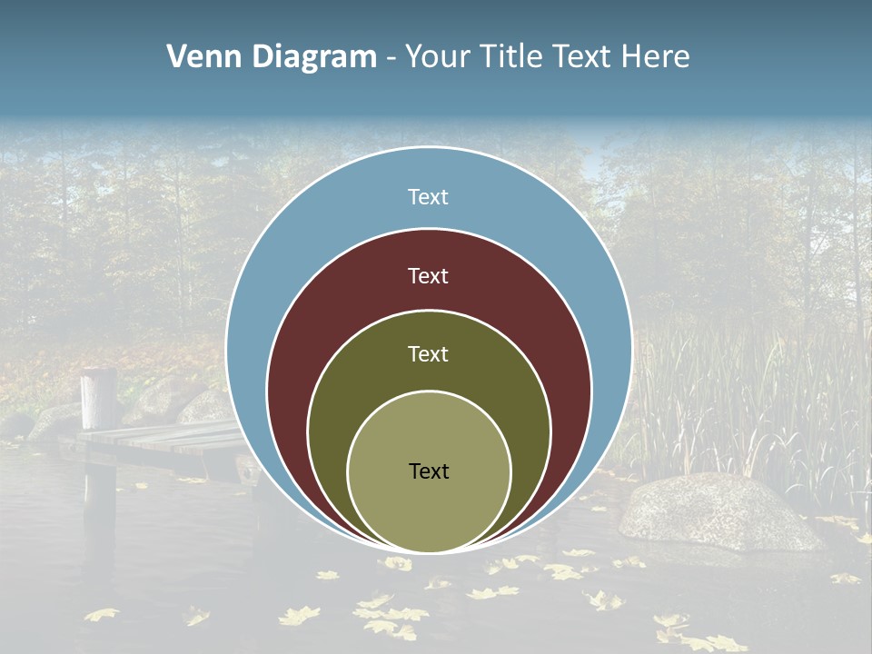 Las Drewniany Woda PowerPoint Template