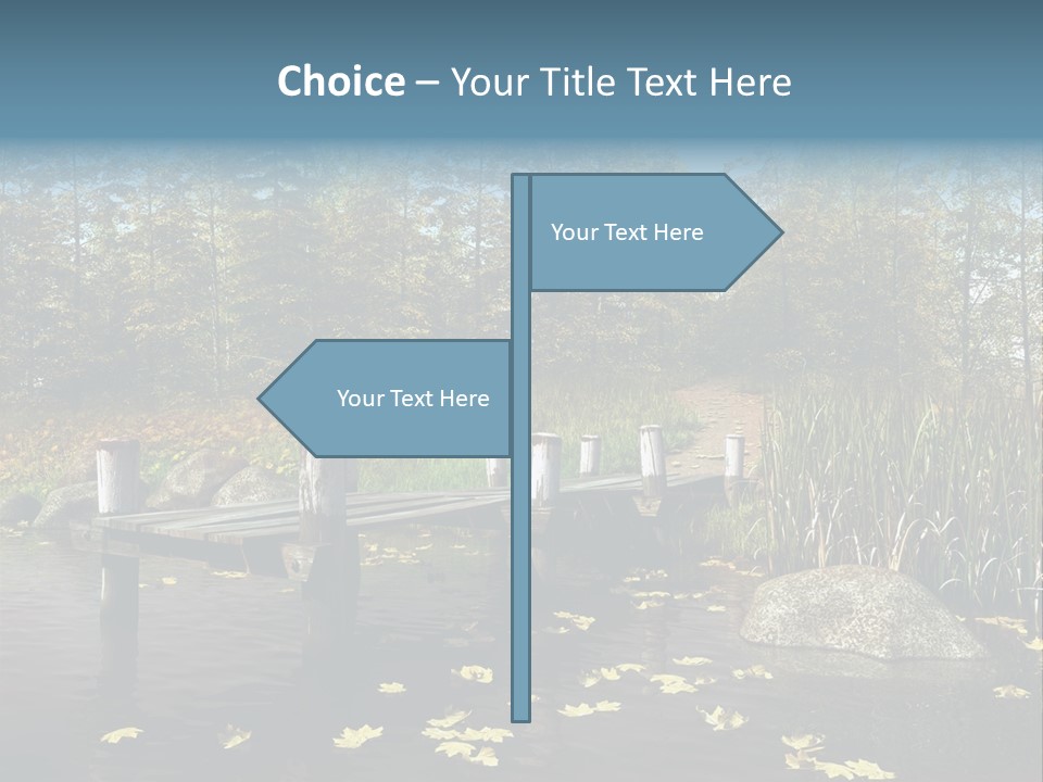 Las Drewniany Woda PowerPoint Template