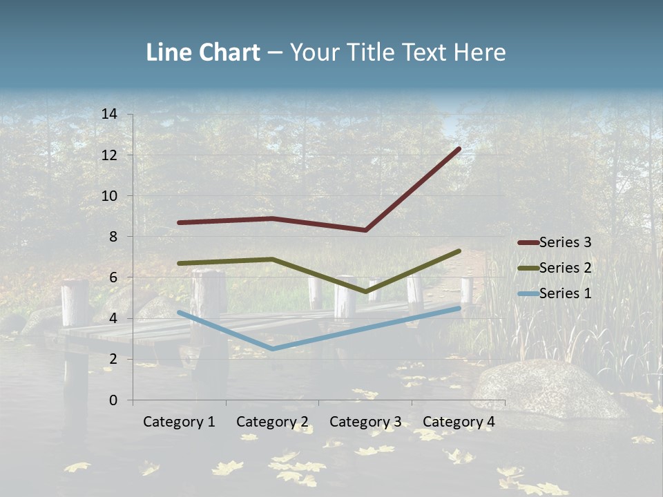 Las Drewniany Woda PowerPoint Template