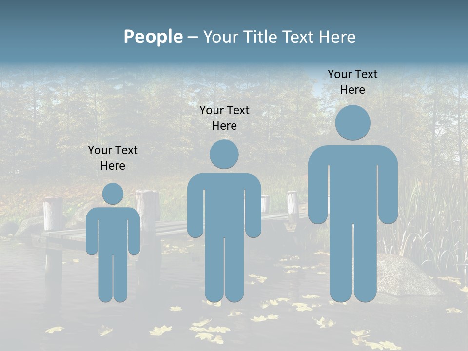 Las Drewniany Woda PowerPoint Template