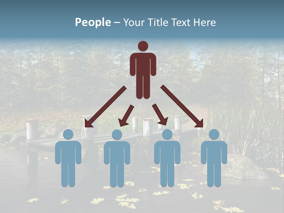 Las Drewniany Woda PowerPoint Template