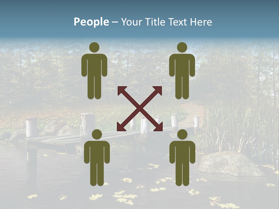 Las Drewniany Woda PowerPoint Template