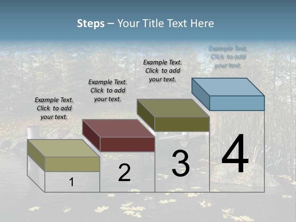 Las Drewniany Woda PowerPoint Template