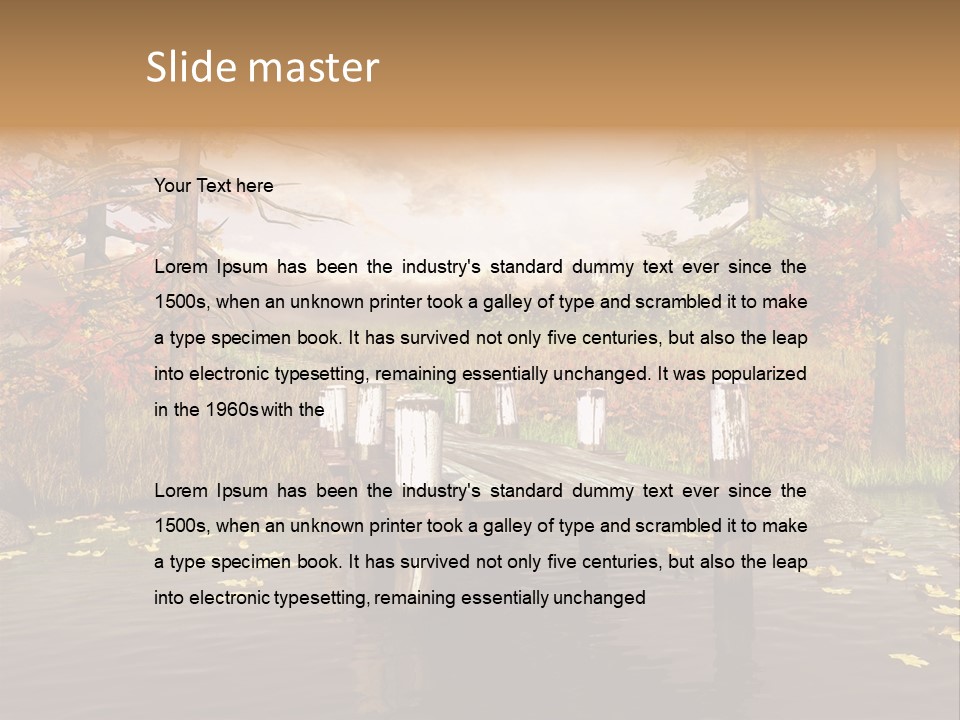 Czerwony Kolorowy Molo PowerPoint Template