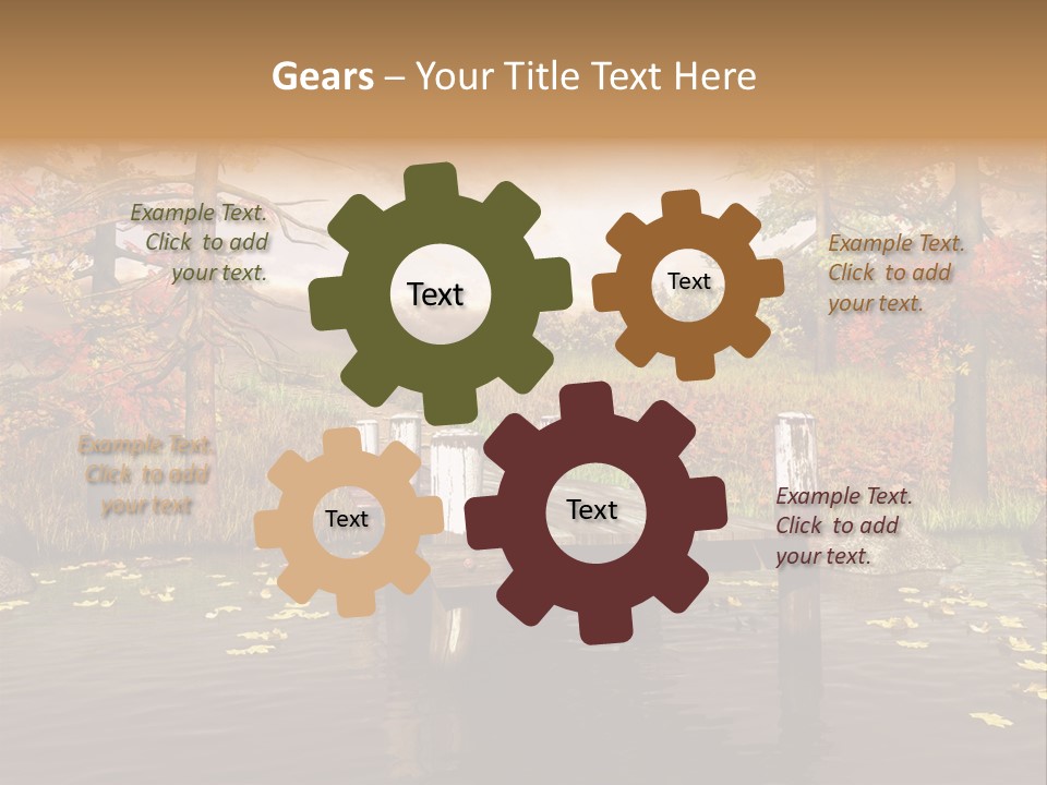 Czerwony Kolorowy Molo PowerPoint Template