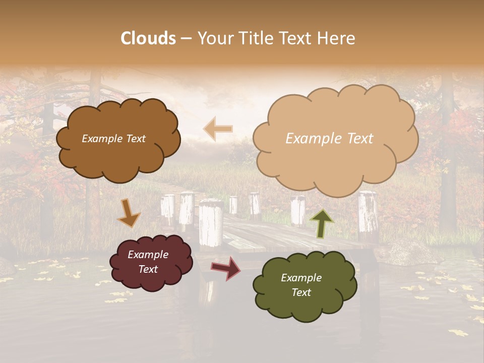 Czerwony Kolorowy Molo PowerPoint Template