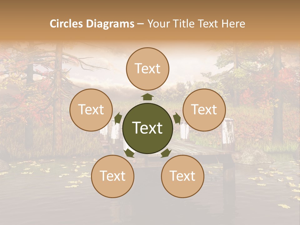 Czerwony Kolorowy Molo PowerPoint Template