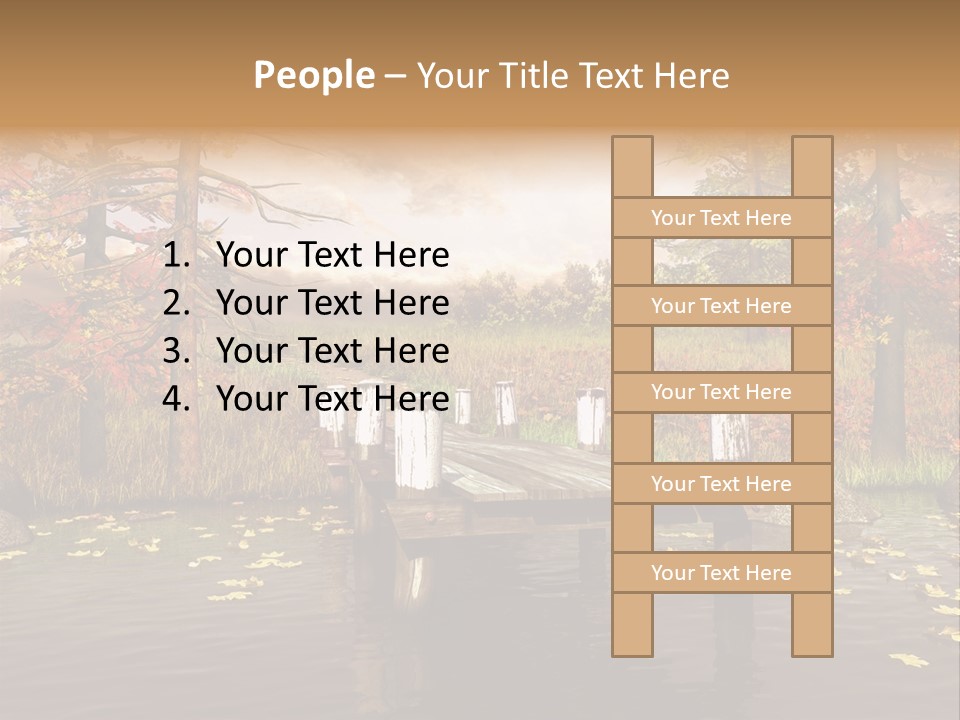 Czerwony Kolorowy Molo PowerPoint Template