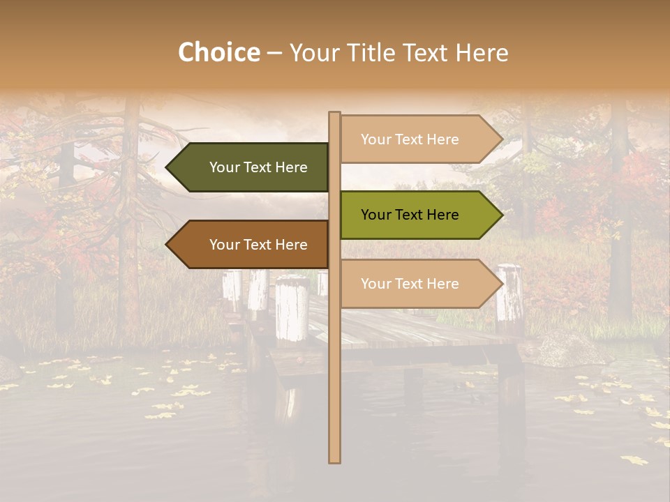 Czerwony Kolorowy Molo PowerPoint Template