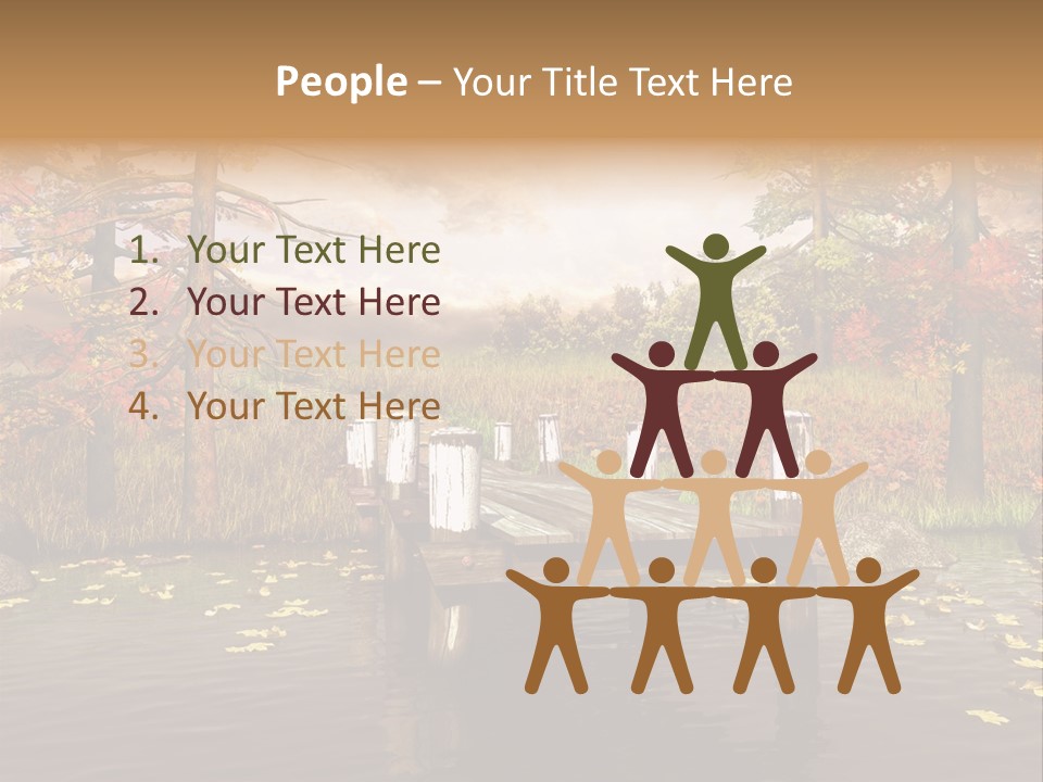 Czerwony Kolorowy Molo PowerPoint Template