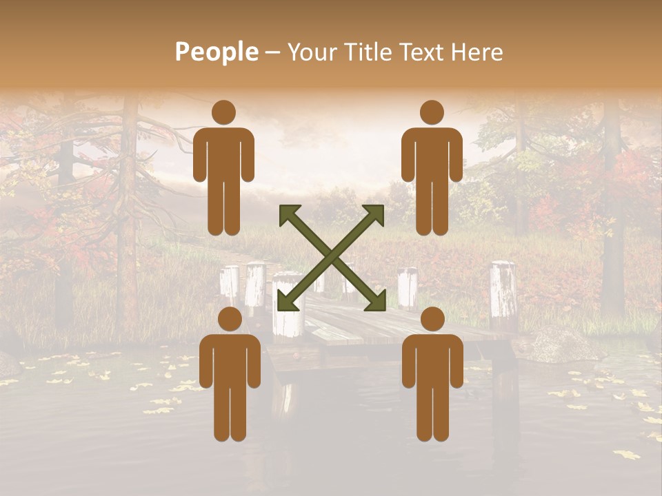 Czerwony Kolorowy Molo PowerPoint Template