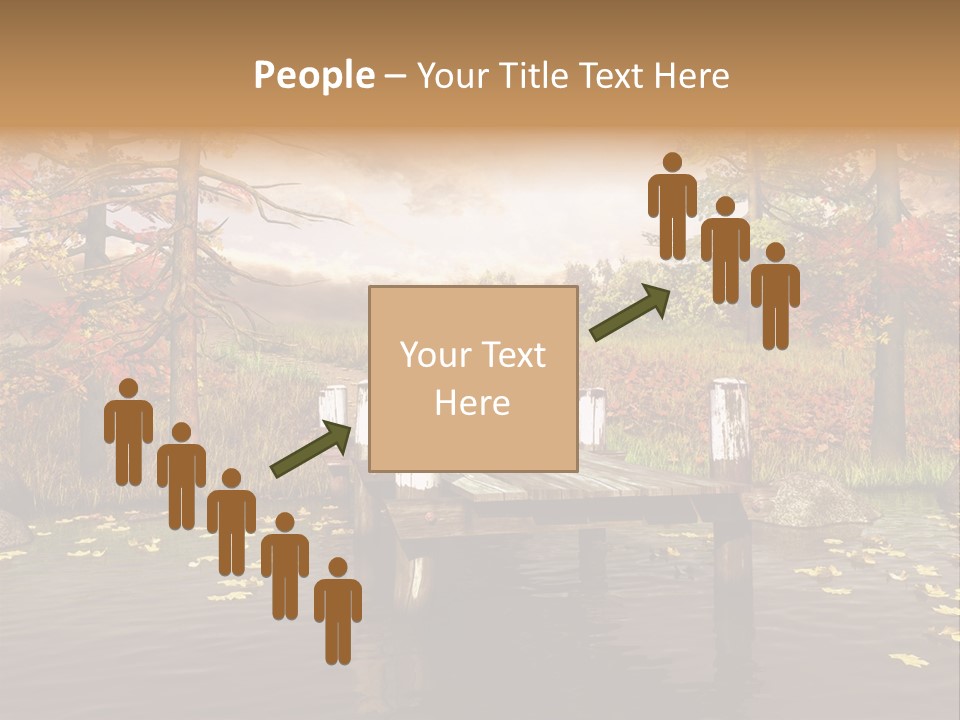 Czerwony Kolorowy Molo PowerPoint Template