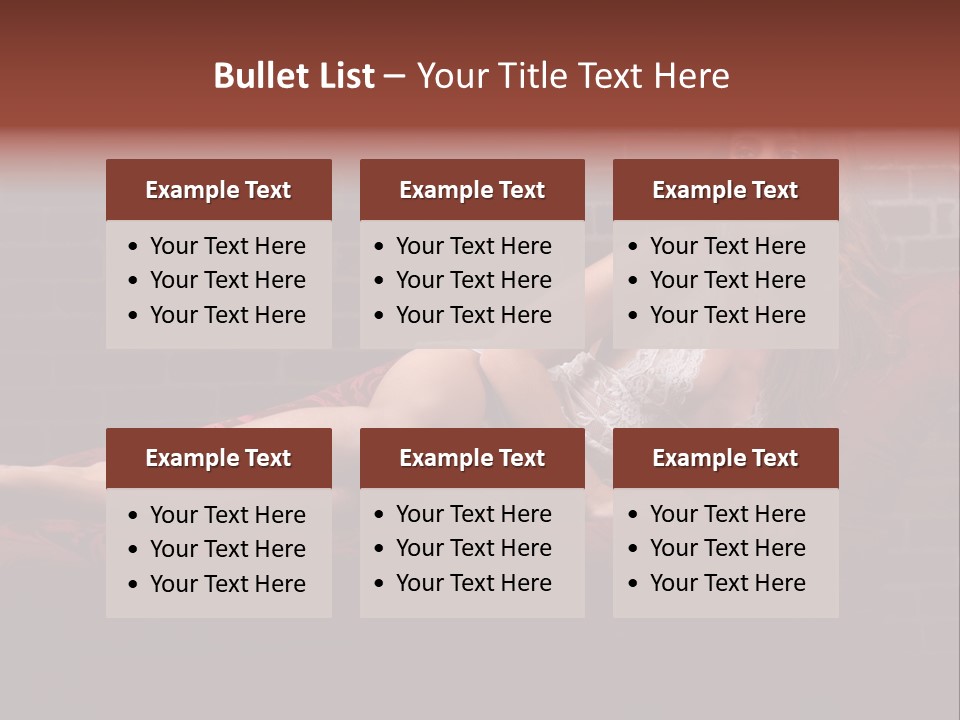 Bra Lady Freckles PowerPoint Template