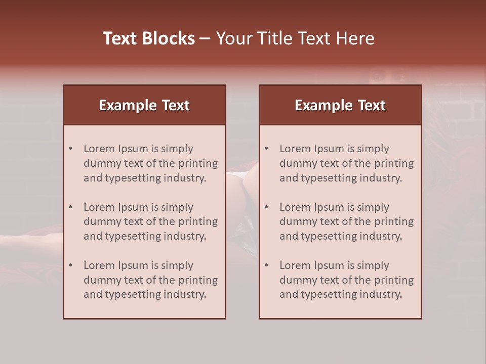 Bra Lady Freckles PowerPoint Template