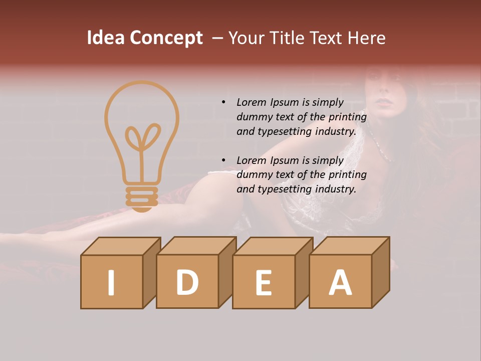 Bra Lady Freckles PowerPoint Template