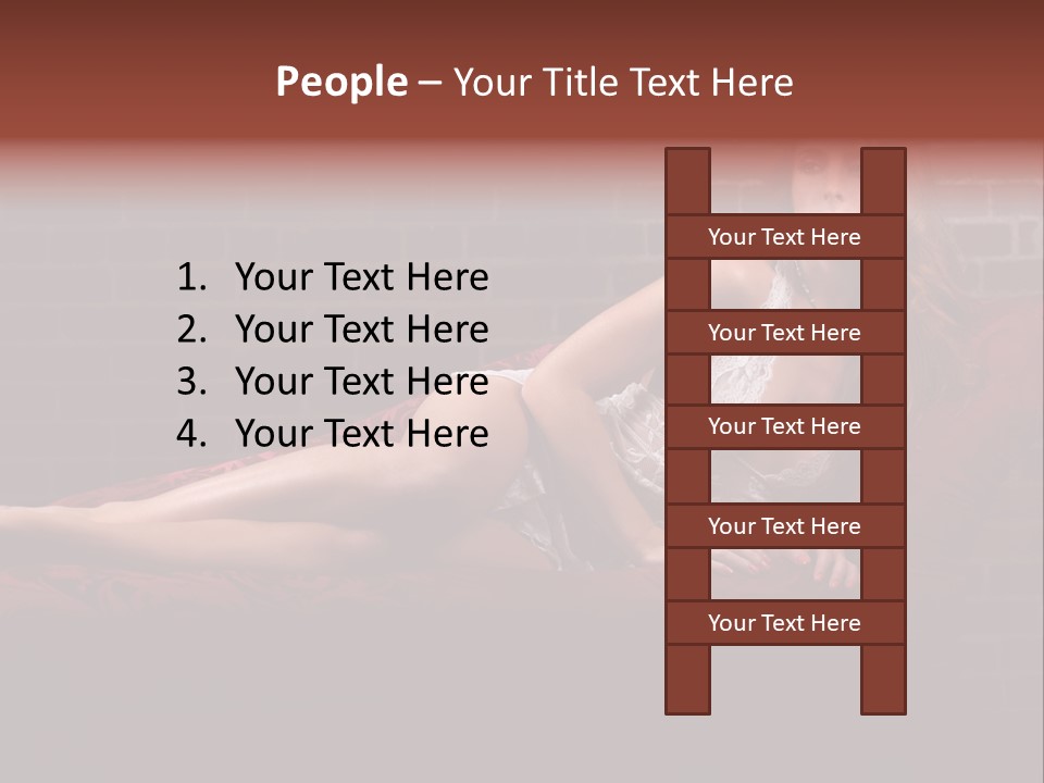 Bra Lady Freckles PowerPoint Template