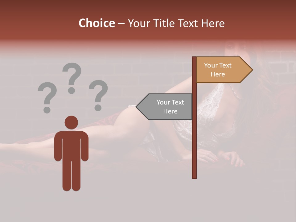 Bra Lady Freckles PowerPoint Template