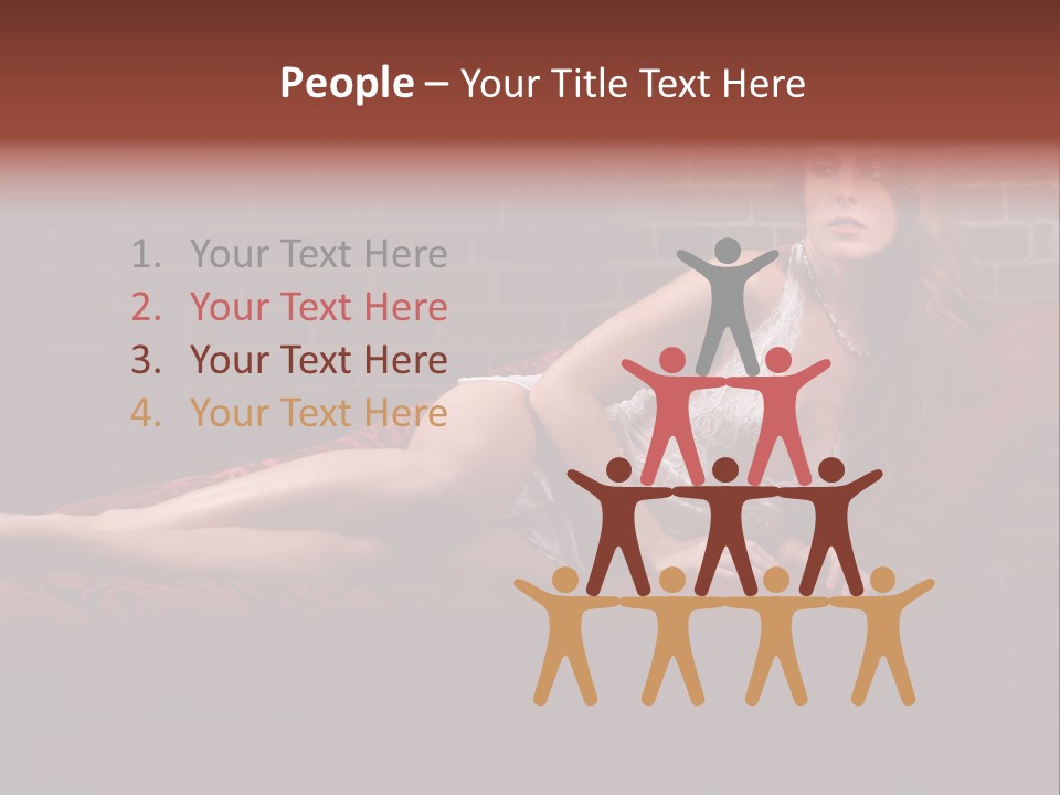 Bra Lady Freckles PowerPoint Template