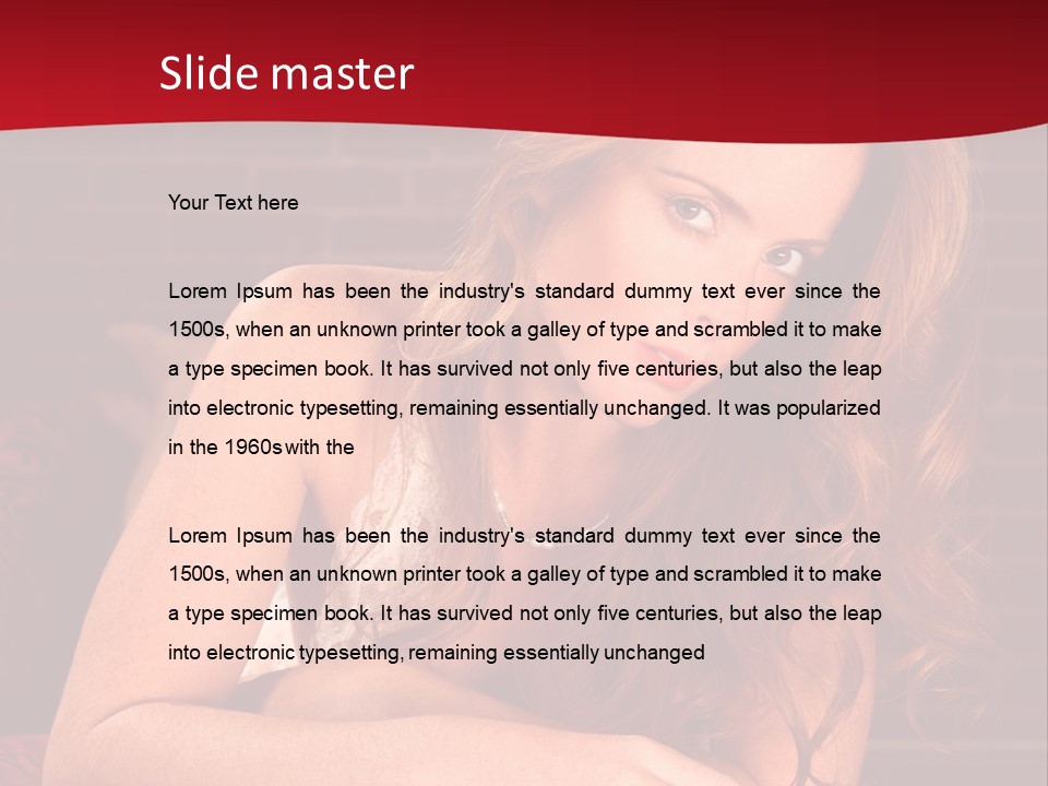 Young Boudoir Blonde PowerPoint Template