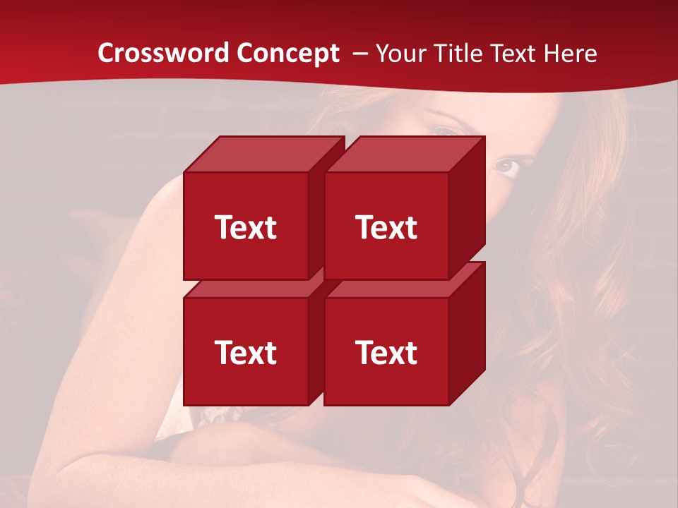 Young Boudoir Blonde PowerPoint Template