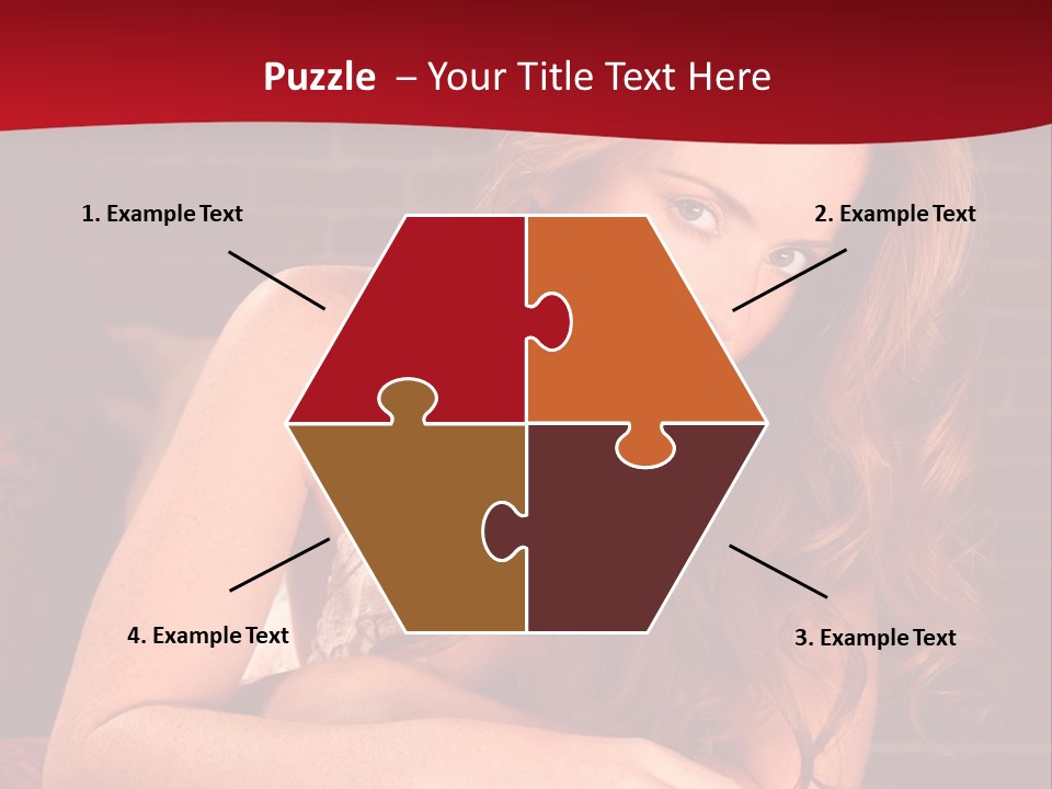 Young Boudoir Blonde PowerPoint Template