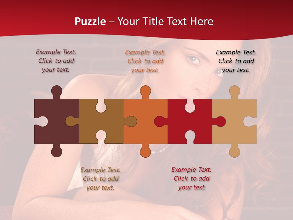 Young Boudoir Blonde PowerPoint Template