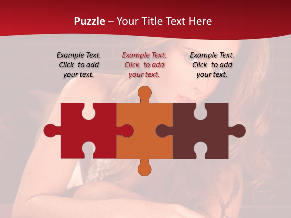 Young Boudoir Blonde PowerPoint Template