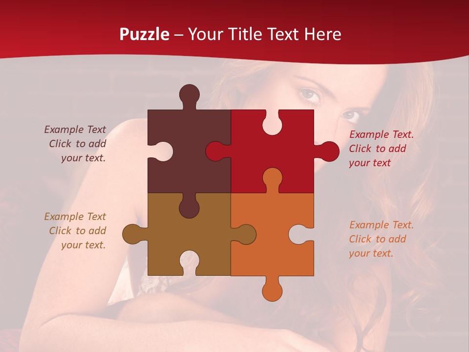 Young Boudoir Blonde PowerPoint Template