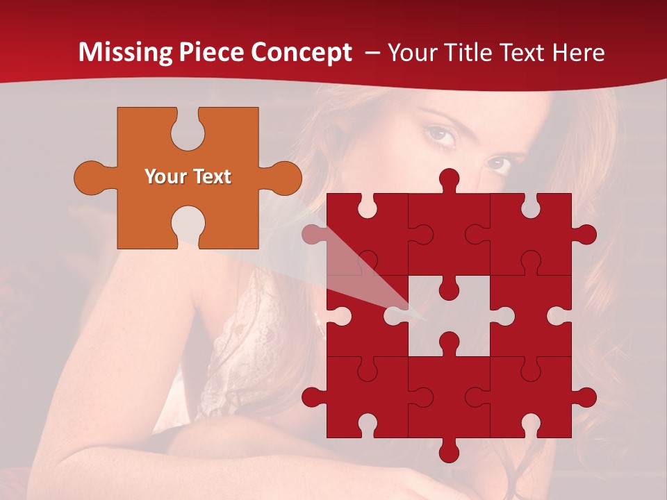 Young Boudoir Blonde PowerPoint Template