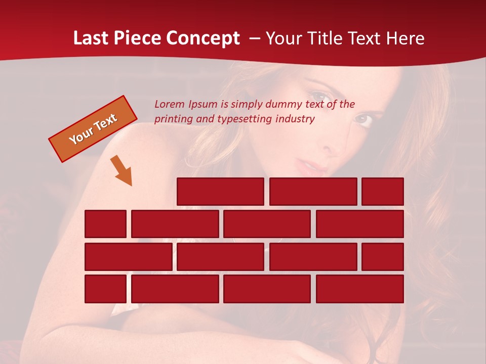 Young Boudoir Blonde PowerPoint Template