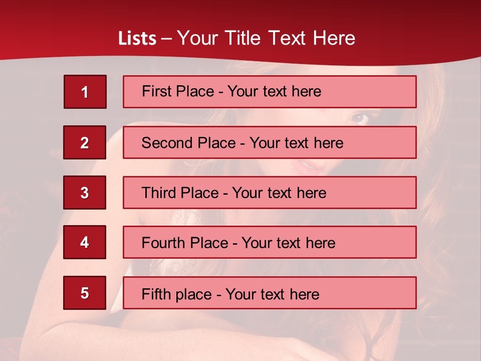 Young Boudoir Blonde PowerPoint Template