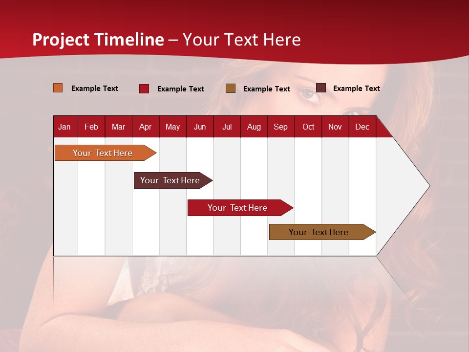 Young Boudoir Blonde PowerPoint Template