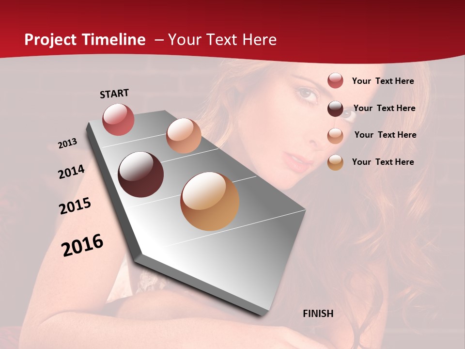 Young Boudoir Blonde PowerPoint Template